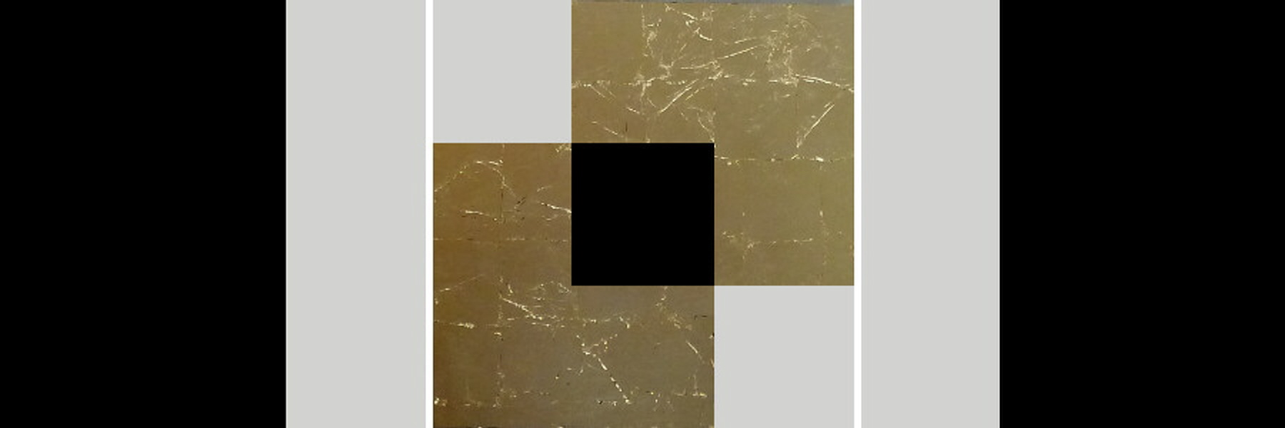 3 x 40 x40 cm, acryl, blattgold auf edelstahl 3 x 40 x40 cm, acryl, blattgold auf edelstahl